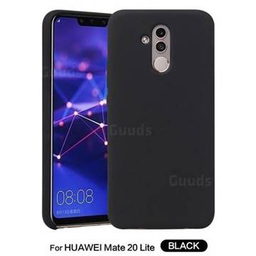 Howmak Slim Liquid Silicone Rubber Shockproof Phone Case Cover for Huawei Mate 20 Lite - Black