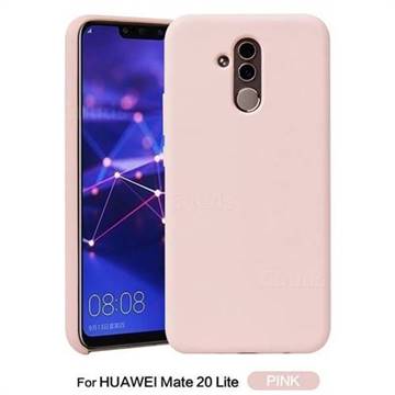 Howmak Slim Liquid Silicone Rubber Shockproof Phone Case Cover for Huawei Mate 20 Lite - Pink