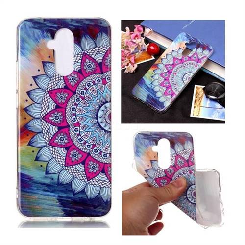 Colorful Sun Flower Noctilucent Soft TPU Back Cover for Huawei Mate 20 Lite