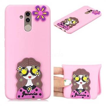 Violet Girl Soft 3D Silicone Case for Huawei Mate 20 Lite