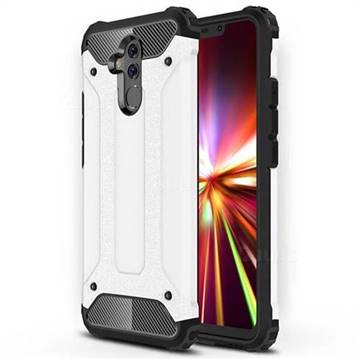 King Kong Armor Premium Shockproof Dual Layer Rugged Hard Cover for Huawei Mate 20 Lite - White