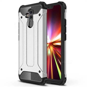 King Kong Armor Premium Shockproof Dual Layer Rugged Hard Cover for Huawei Mate 20 Lite - Technology Silver