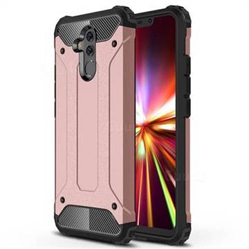 King Kong Armor Premium Shockproof Dual Layer Rugged Hard Cover for Huawei Mate 20 Lite - Rose Gold