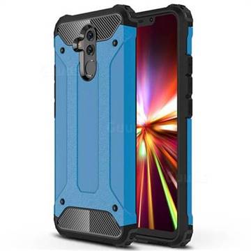 King Kong Armor Premium Shockproof Dual Layer Rugged Hard Cover for Huawei Mate 20 Lite - Sky Blue