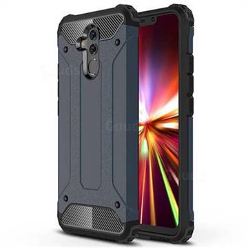 King Kong Armor Premium Shockproof Dual Layer Rugged Hard Cover for Huawei Mate 20 Lite - Navy