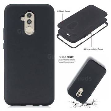 Matte PC + Silicone Shockproof Phone Back Cover Case for Huawei Mate 20 Lite - Black