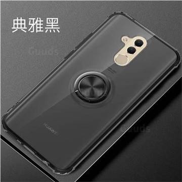 Anti-fall Invisible Press Bounce Ring Holder Phone Cover for Huawei Mate 20 Lite - Elegant Black