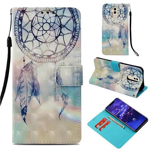 Fantasy Campanula 3D Painted Leather Wallet Case for Huawei Mate 20 Lite