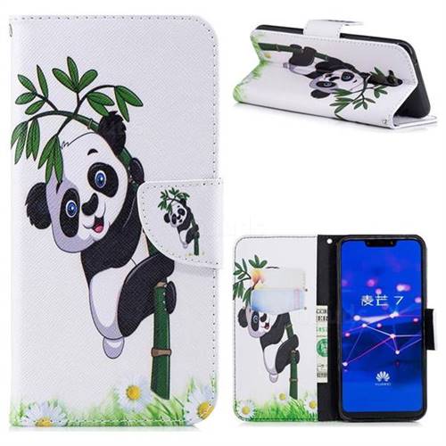 Bamboo Panda Leather Wallet Case for Huawei Mate 20 Lite