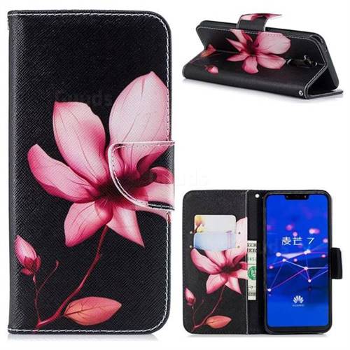 Lotus Flower Leather Wallet Case for Huawei Mate 20 Lite