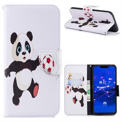 Football Panda Leather Wallet Case for Huawei Mate 20 Lite