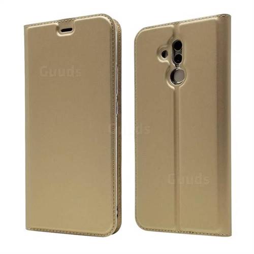 Ultra Slim Card Magnetic Automatic Suction Leather Wallet Case for Huawei Mate 20 Lite - Champagne