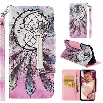 Angel Monternet Big Metal Buckle PU Leather Wallet Phone Case for Huawei Mate 20 Lite