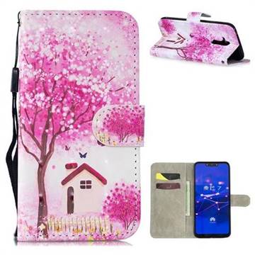 Tree House 3D Painted Leather Wallet Phone Case for Huawei Mate 20 Lite