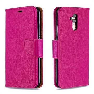 Classic Luxury Litchi Leather Phone Wallet Case for Huawei Mate 20 Lite - Rose