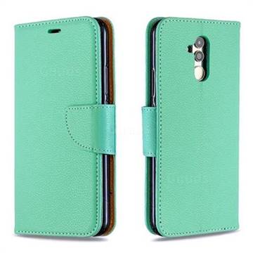 Classic Luxury Litchi Leather Phone Wallet Case for Huawei Mate 20 Lite - Green