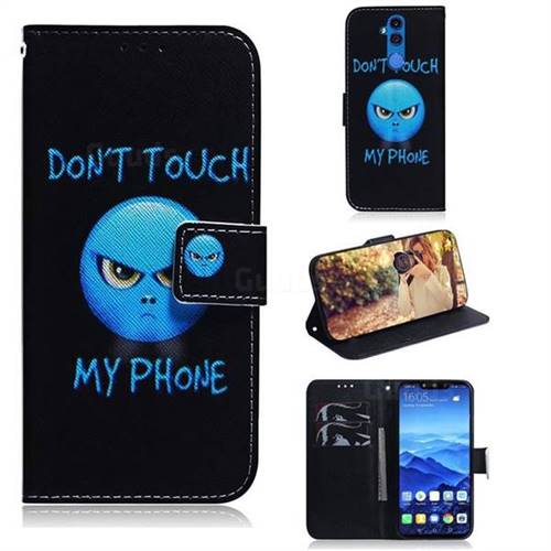 Not Touch My Phone PU Leather Wallet Case for Huawei Mate 20 Lite