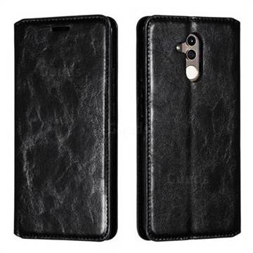 Retro Slim Magnetic Crazy Horse PU Leather Wallet Case for Huawei Mate 20 Lite - Black