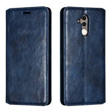 Retro Slim Magnetic Crazy Horse PU Leather Wallet Case for Huawei Mate 20 Lite - Blue