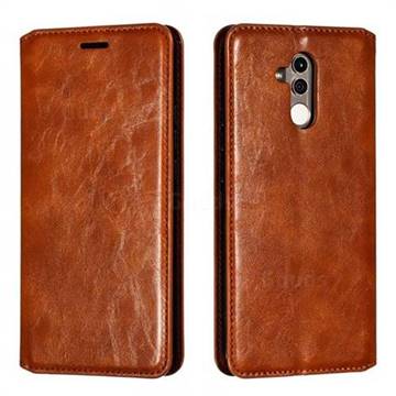 Retro Slim Magnetic Crazy Horse PU Leather Wallet Case for Huawei Mate 20 Lite - Brown