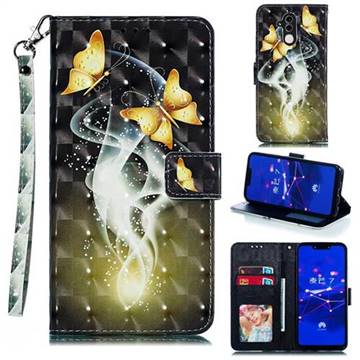 Dream Butterfly 3D Painted Leather Phone Wallet Case for Huawei Mate 20 Lite