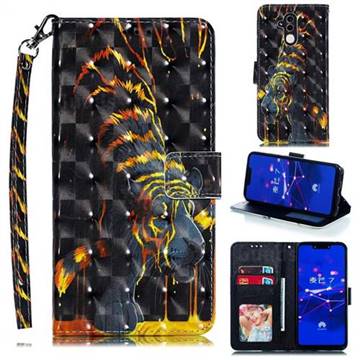 Tiger Totem 3D Painted Leather Phone Wallet Case for Huawei Mate 20 Lite