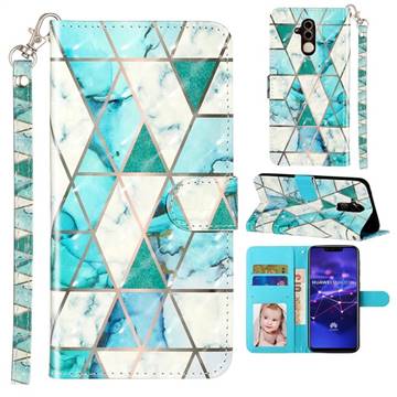Stitching Marble 3D Leather Phone Holster Wallet Case for Huawei Mate 20 Lite