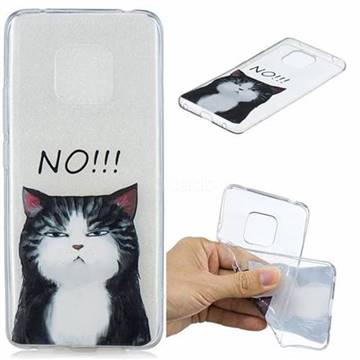 Cat Say No Clear Varnish Soft Phone Back Cover for Huawei Mate 20 Pro