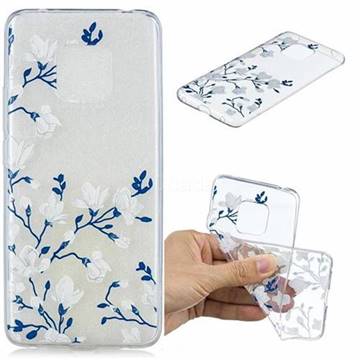 Magnolia Flower Clear Varnish Soft Phone Back Cover for Huawei Mate 20 Pro
