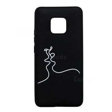 Kiss Stick Figure Matte Black TPU Phone Cover for Huawei Mate 20 Pro