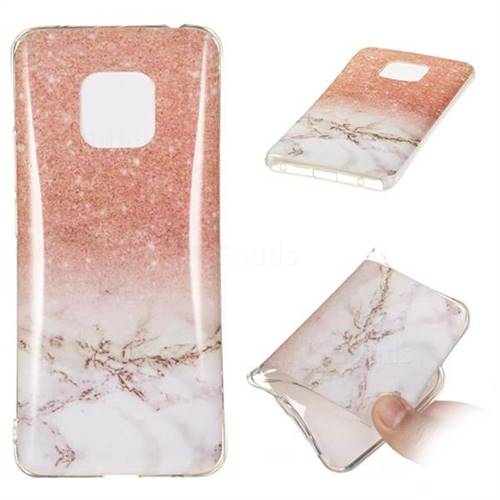 Glittering Rose Gold Soft TPU Marble Pattern Case for Huawei Mate 20 Pro