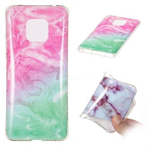 Pink Green Soft TPU Marble Pattern Case for Huawei Mate 20 Pro