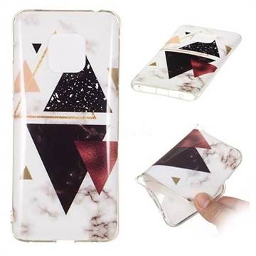 Four Triangular Soft TPU Marble Pattern Phone Case for Huawei Mate 20 Pro
