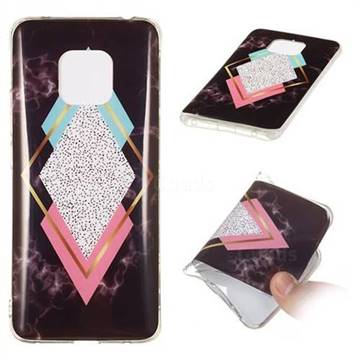 Black Diamond Soft TPU Marble Pattern Phone Case for Huawei Mate 20 Pro