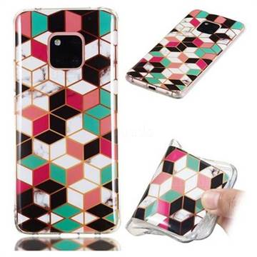 Three-dimensional Square Soft TPU Marble Pattern Phone Case for Huawei Mate 20 Pro