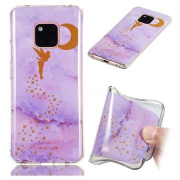 Elf Purple Soft TPU Marble Pattern Phone Case for Huawei Mate 20 Pro