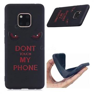 Red Eyes 3D Embossed Relief Black Soft Back Cover for Huawei Mate 20 Pro