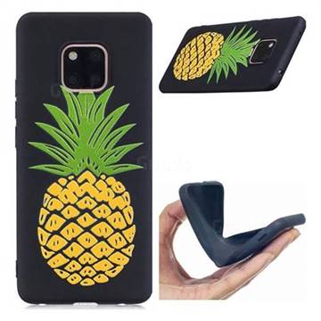 Big Pineapple 3D Embossed Relief Black Soft Back Cover for Huawei Mate 20 Pro