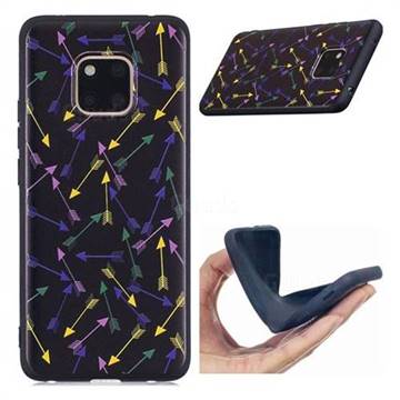Colorful Arrows 3D Embossed Relief Black Soft Back Cover for Huawei Mate 20 Pro