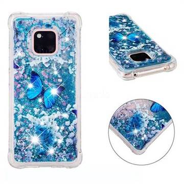 Flower Butterfly Dynamic Liquid Glitter Sand Quicksand Star TPU Case for Huawei Mate 20 Pro