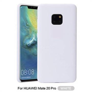 Howmak Slim Liquid Silicone Rubber Shockproof Phone Case Cover for Huawei Mate 20 Pro - White
