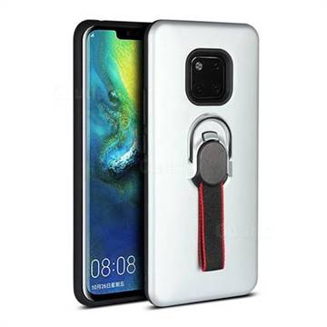Raytheon Multi-function Ribbon Stand Back Cover for Huawei Mate 20 Pro - Silver