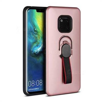 Raytheon Multi-function Ribbon Stand Back Cover for Huawei Mate 20 Pro - Rose Gold