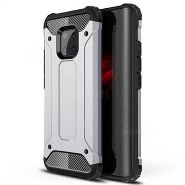 King Kong Armor Premium Shockproof Dual Layer Rugged Hard Cover for Huawei Mate 20 Pro - Technology Silver