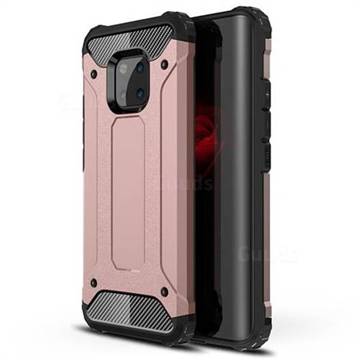 King Kong Armor Premium Shockproof Dual Layer Rugged Hard Cover for Huawei Mate 20 Pro - Rose Gold