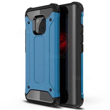 King Kong Armor Premium Shockproof Dual Layer Rugged Hard Cover for Huawei Mate 20 Pro - Sky Blue