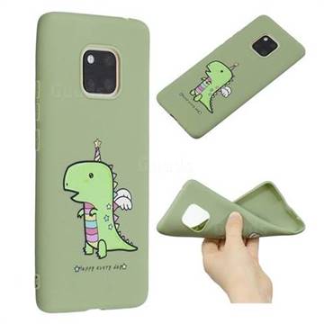 Cute Crocodile Anti-fall Frosted Relief Soft TPU Back Cover for Huawei Mate 20 Pro
