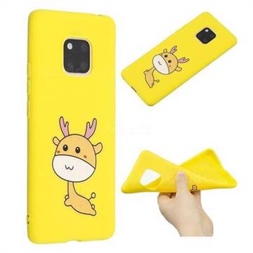 Cute Deer Anti-fall Frosted Relief Soft TPU Back Cover for Huawei Mate 20 Pro