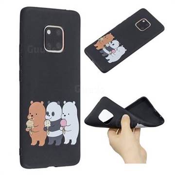 Ice Cream Bear Anti-fall Frosted Relief Soft TPU Back Cover for Huawei Mate 20 Pro