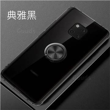 Anti-fall Invisible Press Bounce Ring Holder Phone Cover for Huawei Mate 20 Pro - Elegant Black